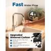 imageNOVETE Inline Water Filter Water Filtration System for Ice Maker with 14 Connection NSFANSI 42372 Certified Reduces Lead Chlorine PFOAPFOS 8000 Gal Black USA Tech Do Not Reduce TDS