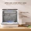 imageNOVETE Portable Countertop Dishwashers Compact Dishwashers with 5 L Builtin Water Tank ampamp Inlet Hose 5 Washing Programs Baby Care AirDry Function and LED Light for Small ApartmentsDishwasher