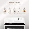 imageNOVETE Portable Countertop Dishwashers Compact Dishwashers with 5 L Builtin Water Tank ampamp Inlet Hose 5 Washing Programs Baby Care AirDry Function and LED Light for Small ApartmentsDishwasher