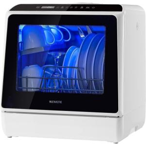 imageNOVETE Portable Countertop Dishwashers Compact Dishwashers with 5 L Builtin Water Tank ampamp Inlet Hose 5 Washing Programs Baby Care AirDry Function and LED Light for Small ApartmentsDishwasher